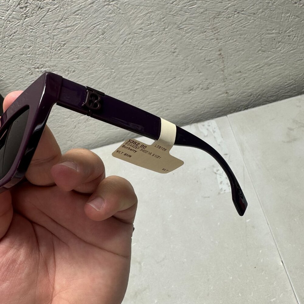 Burberry Womens Sunglasses BE4405F 34001A Violet Frame W/ Violet Lens 51MM - Picture 2 of 5